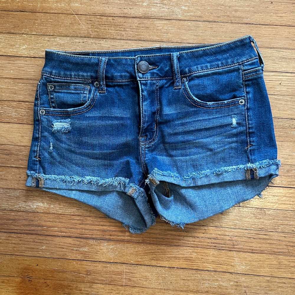 American Eagle Outfitters Dark Blue Jean Shorts
